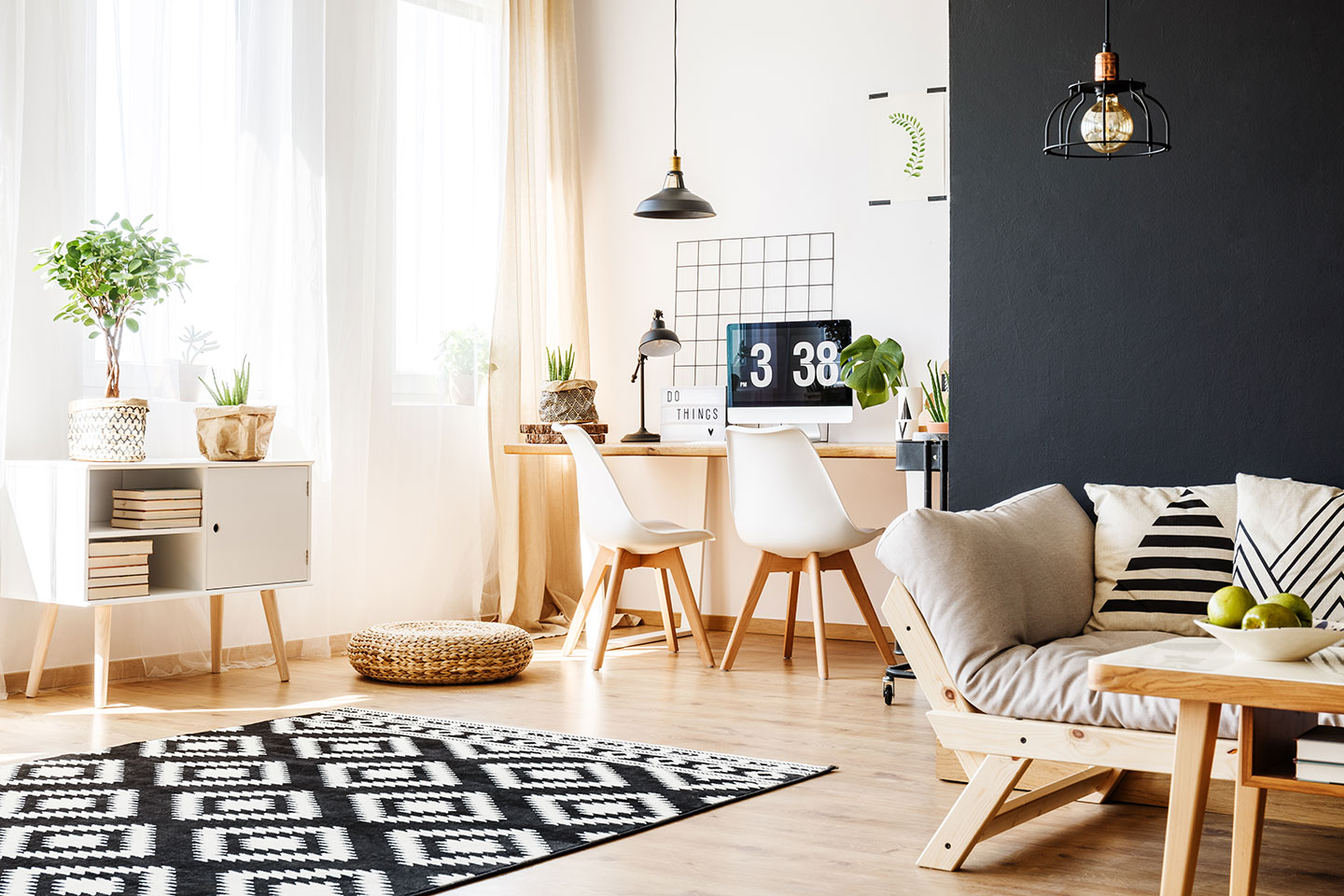 Three-bedroom with study